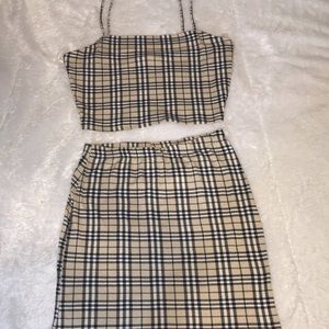 Matching skirt and top